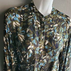 Veronica Beard 100% Silk Blue/Green Dress - Size 2